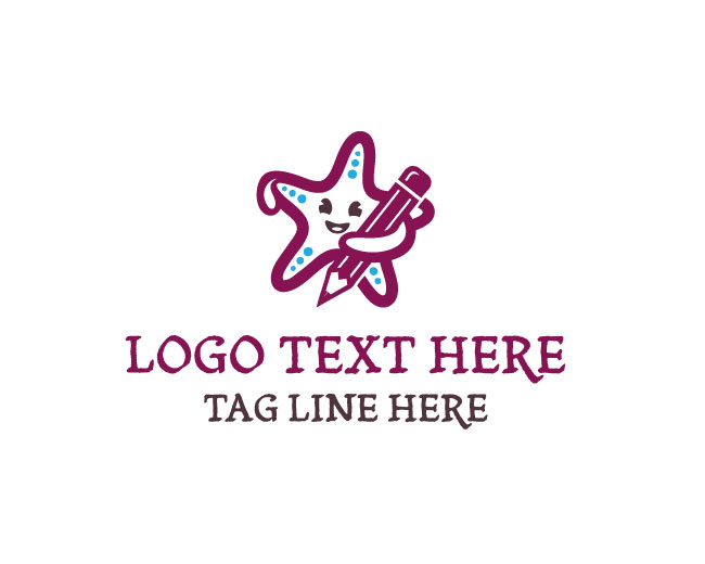 Abstract Education Star Fish Logo