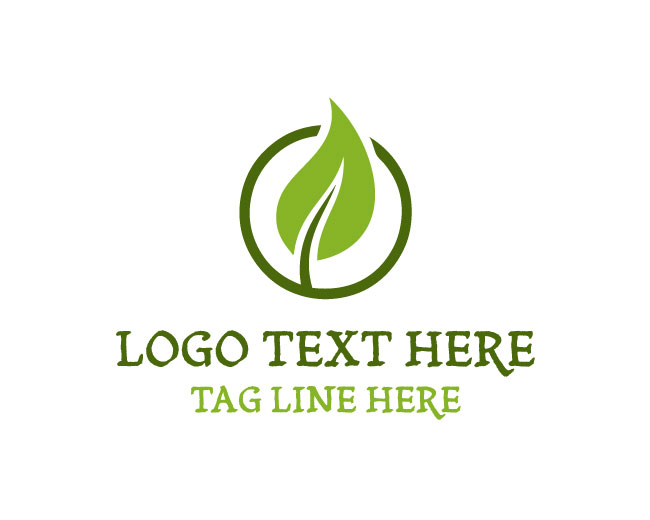 Minimal Abstract Leaf Logo