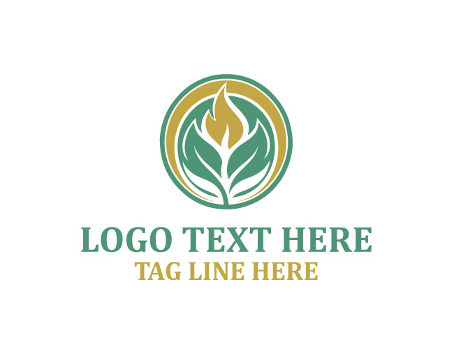 Abstract Leaf Growth Logo