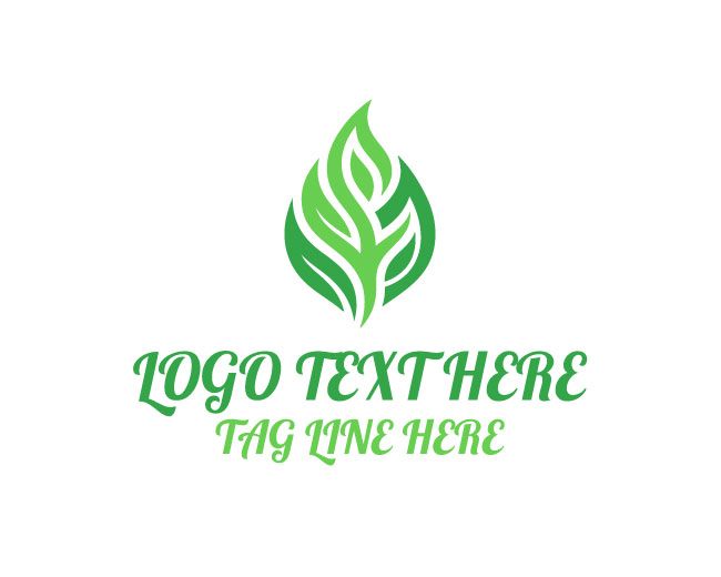  Abstract Leaf Eco Logo
