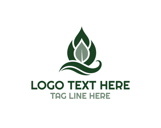  Abstract Leaf Botanical Logo