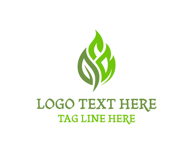 Abstract Leaf Sprout Logo