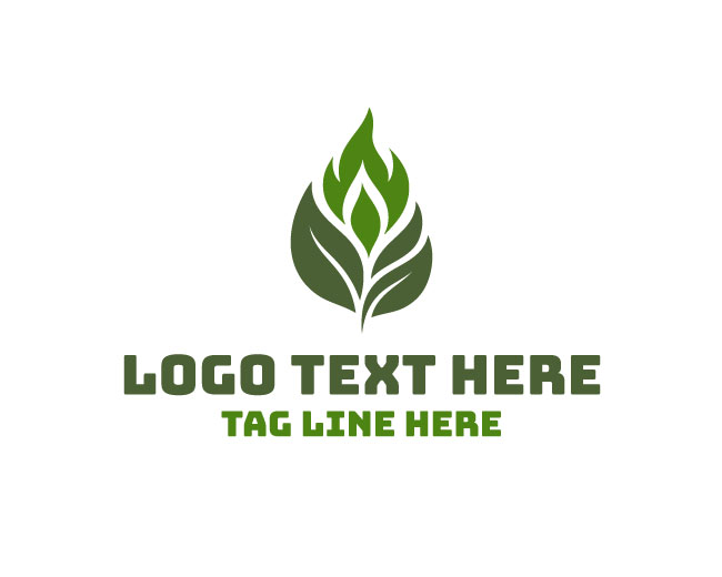 Abstract Leaf Earth Logo