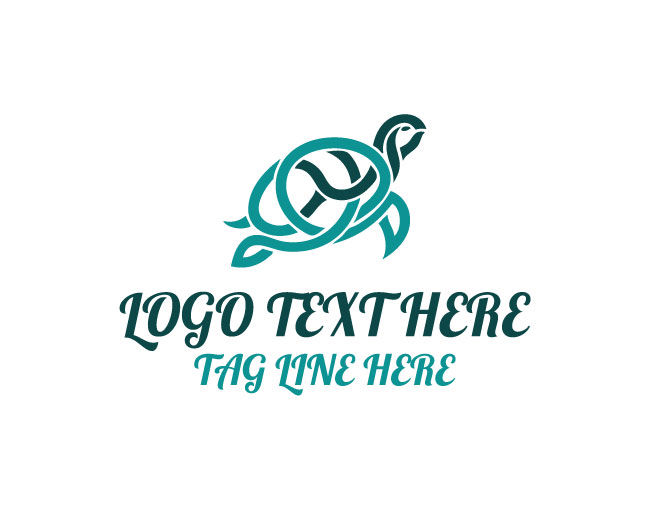 Elegant Abstract Turtle Logo