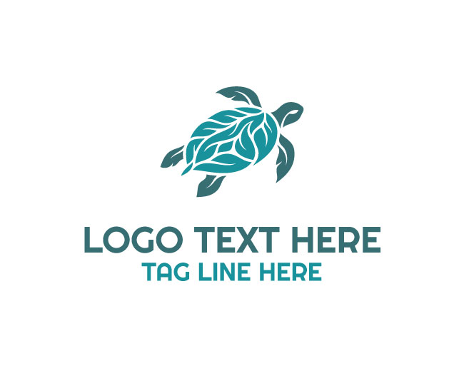 Abstract Turtle Eco Logo