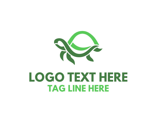 Abstract Green Turtle  Logo