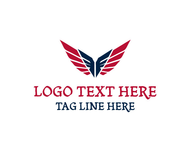 Minimal Abstract Wings Logo