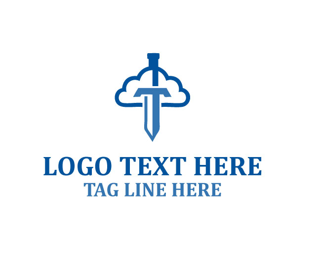 Modern Cloud Sword Logo