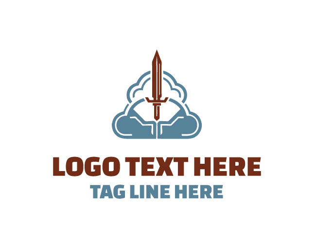 Cloud Sword Symbol Logo
