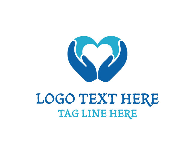 Minimal Heart Hand Charity Logo