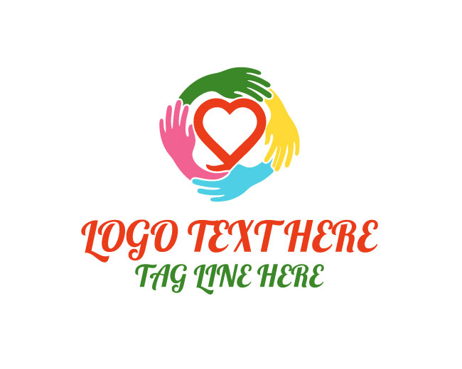 Elegant Heart Hand Charity Logo
