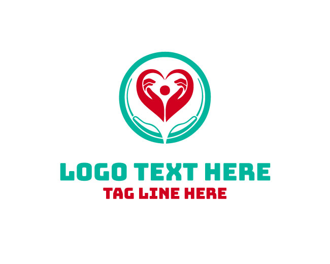 Professional Heart Hand Charity Logo