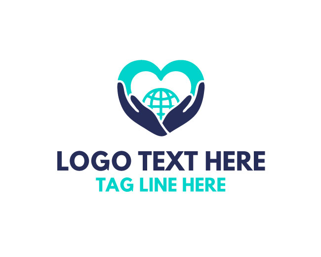 Premium Heart Hand Charity Logo