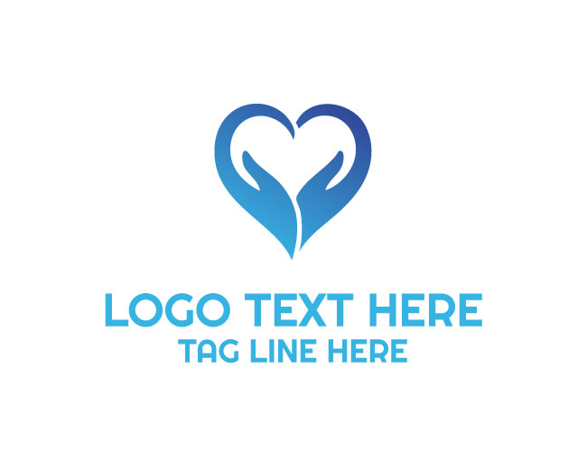 Heart Hand Charity Kindness Logo
