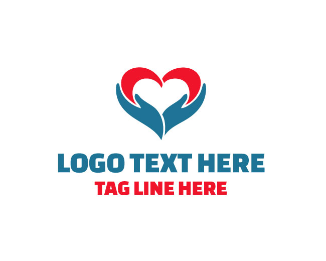  Heart Hand Charity Donation Logo