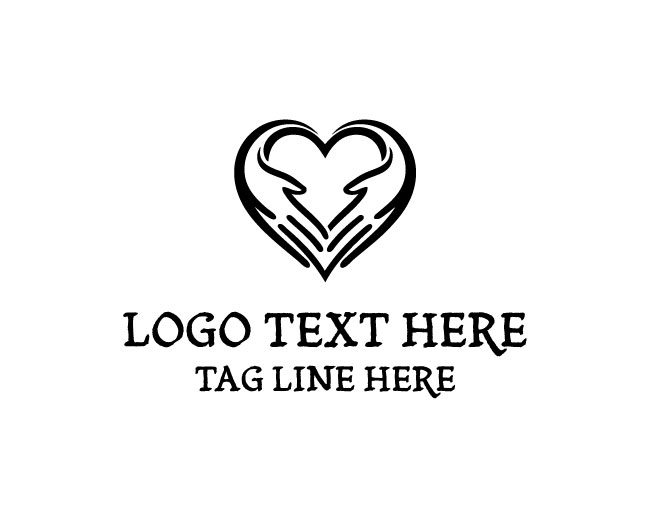 Heart Hand Charity Service Logo