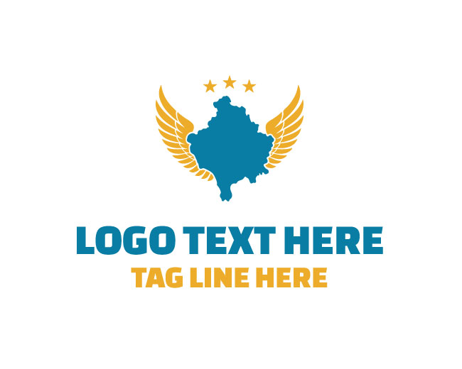 Creative Kosovo Country Map Logo