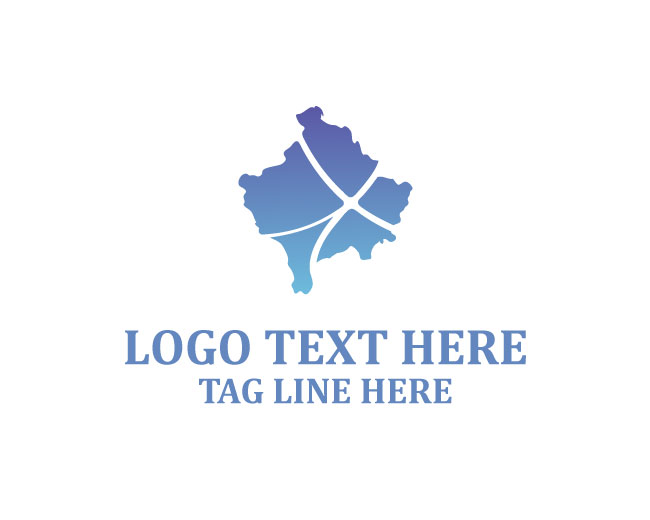 Premium Kosovo Country Map Logo