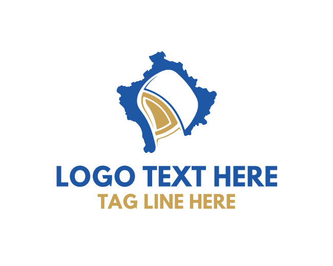 Kosovo Country Map Logo