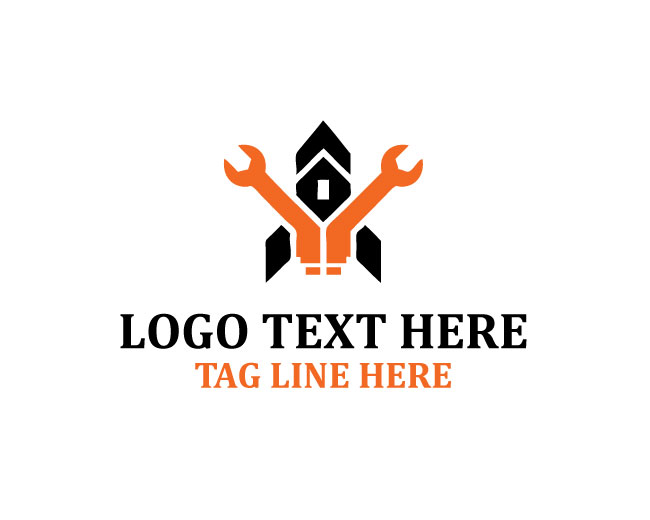 Modern Mechanical Rocket Logo