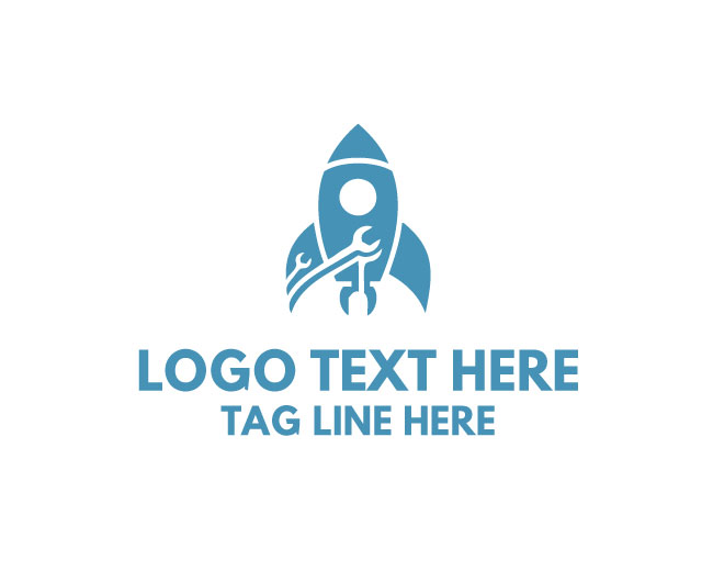 Premium Mechanical Rocket Logo