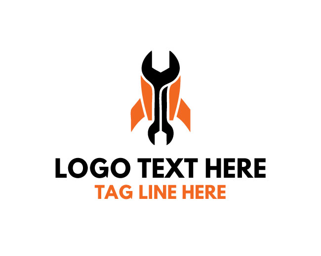  Mechanical Rocket Vector Logo