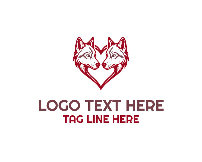 Wolf Heart Style Logo