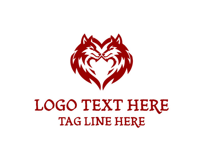 Wolf Heart Bold Logo