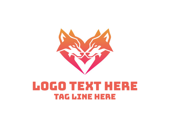 Wolf Heart Alpha Mark Logo