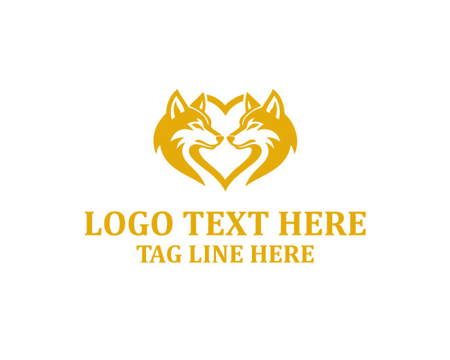 Wolf Heart Yellow Logo
