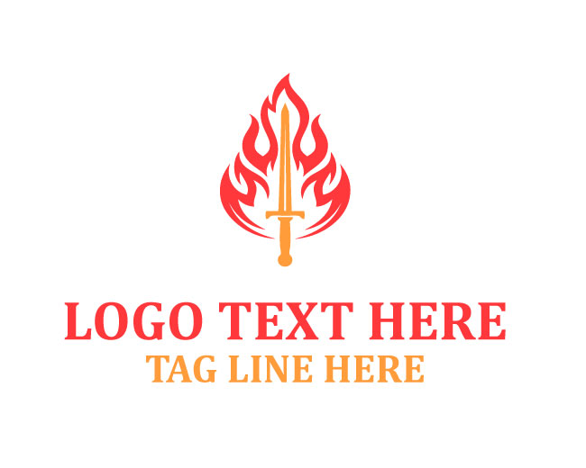 Victory Flame Sword Logo