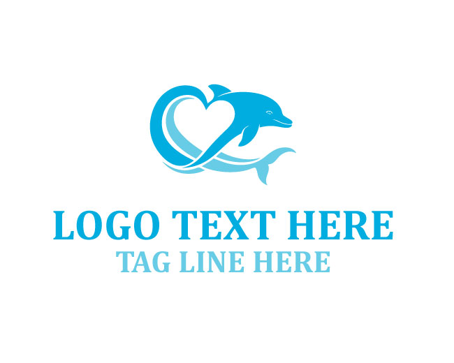 Natural Dolphin Heart Logo
