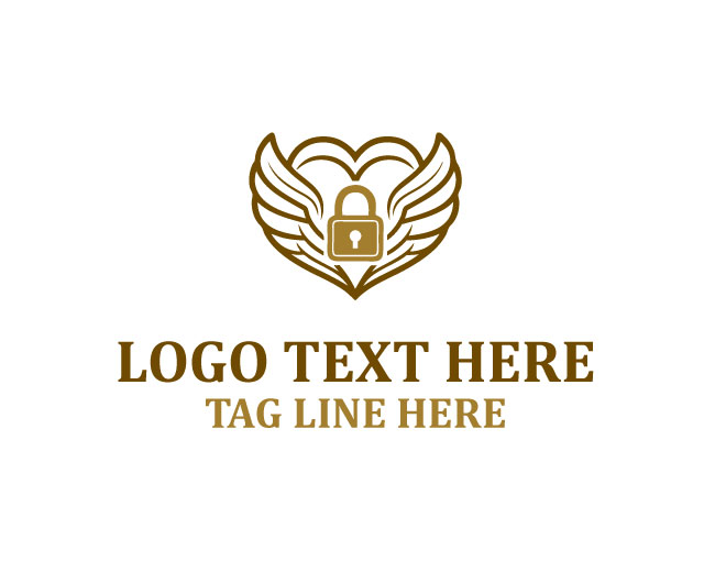 Modern Heart Lock Logo