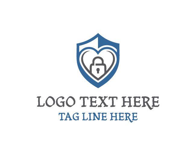 Minimal Heart Lock Logo