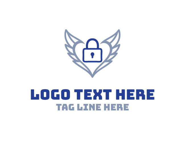  Professional Heart Lock Logo