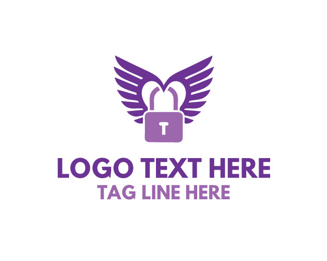 Premium Heart Lock Logo