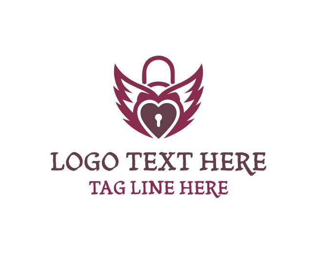 Heart Lock Secure Logo