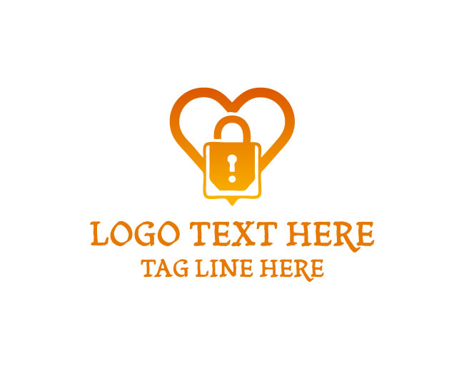 Heart Lock True Love Logo
