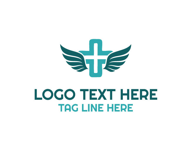 Medical Cross Wings Logo
