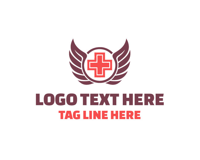  Professional Medical Cross Wings Logo