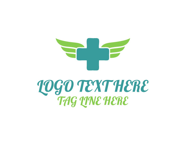 Premium Medical Cross Wings Logo