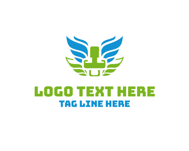 Medical Cross Wings Care Logo