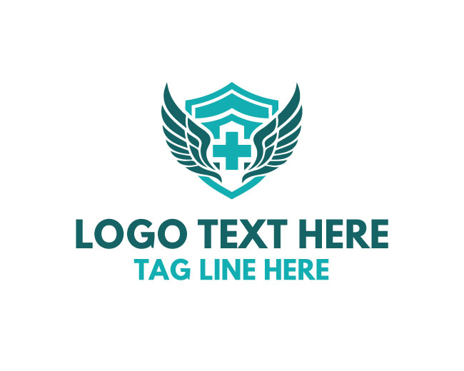 Medical Cross Wings Health Logo