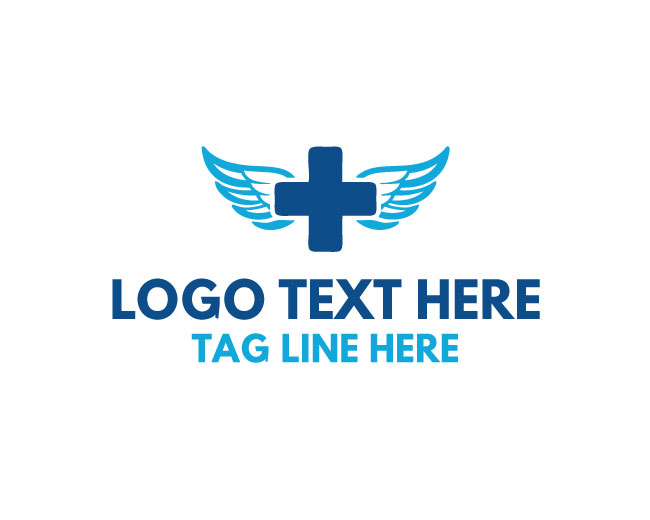  Medical Cross Wings Medical Care Logo