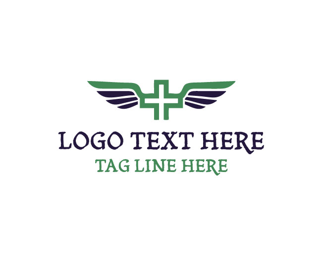 Medical Cross Wings Wellness Support Logo