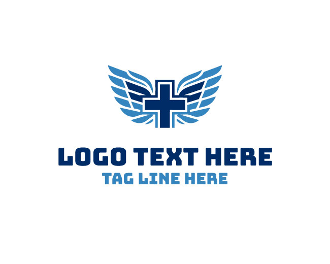 Medical Cross Wings Recovery Support Logo