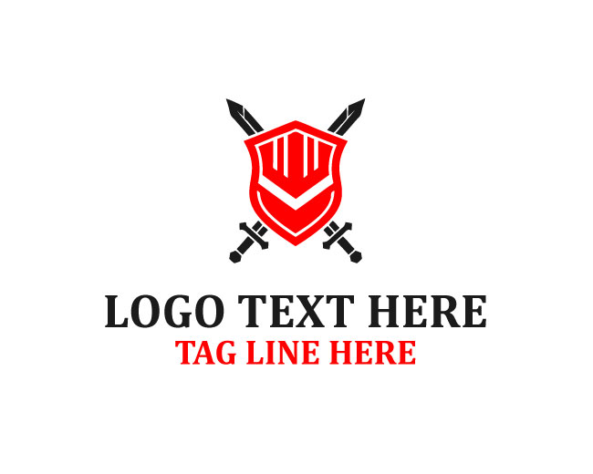 Shield Sword Strength Logo