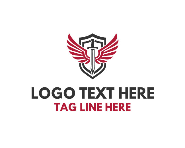Shield Sword Knight Logo