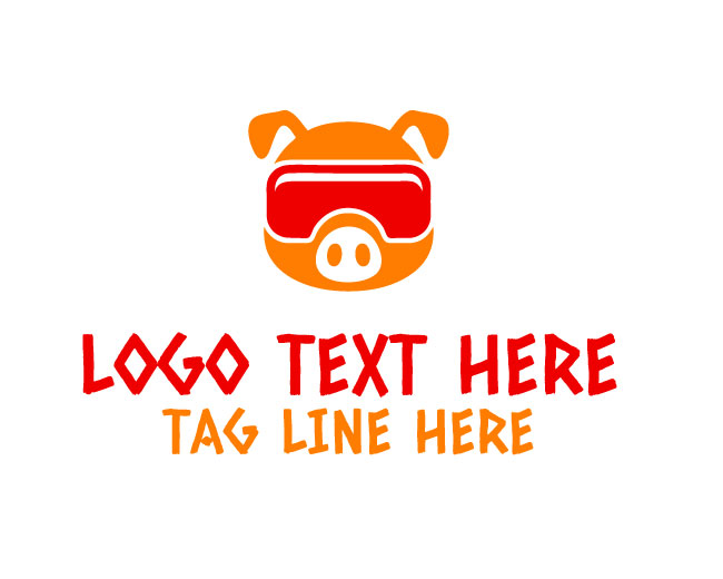 Digital Pig Head Logo