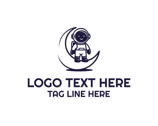 Astronaut Moon Logo